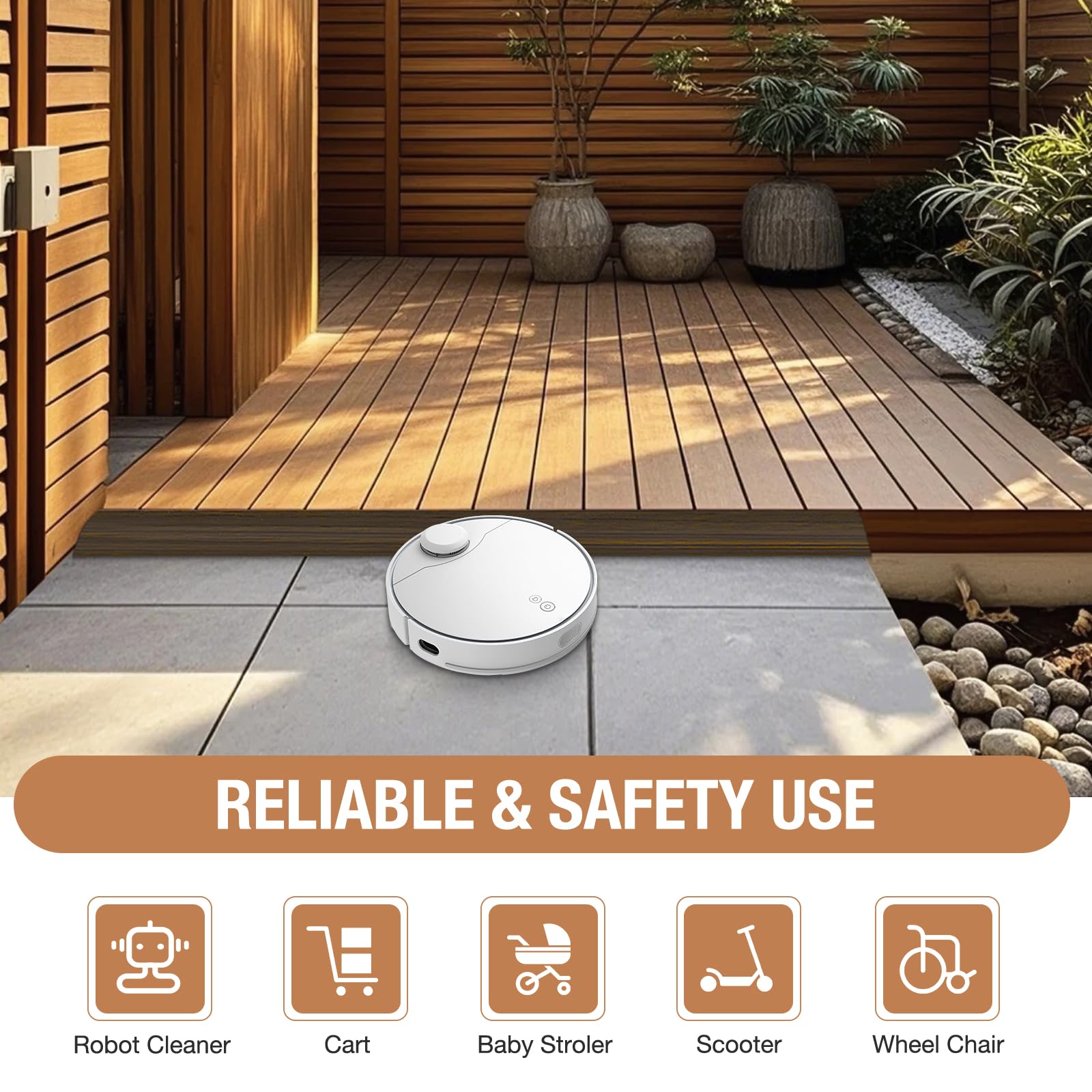 Heonay threshold strip converts carpet to tile with a secure, clean edge