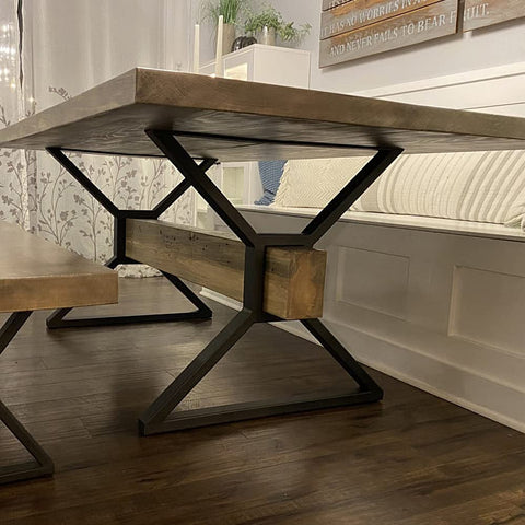 HEONITURE set of two legs enhances stability for benches and tables.