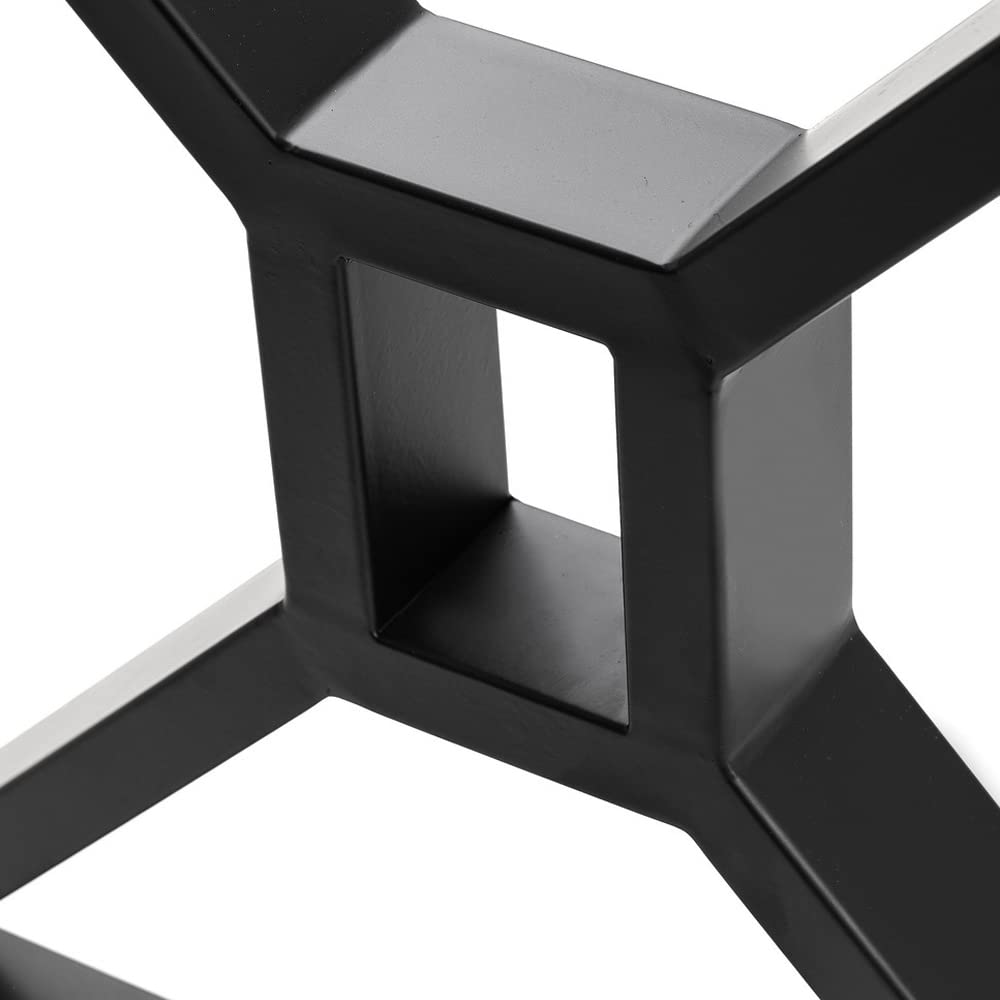 HEONITURE black metal legs add a stylish modern rustic look.