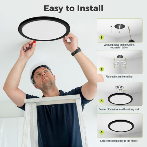 Hepside easy-install ceiling light for quick upgrades in any room