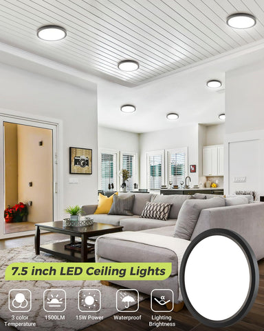 Hepside installation step demonstrates quick, straightforward setup for the ceiling light.