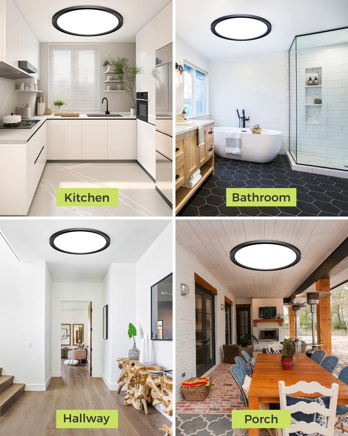 Hepside versatile ceiling light for kitchen, bathroom, and more
