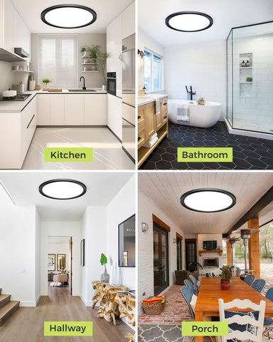 Hepside versatile ceiling light for kitchen, bathroom, and more