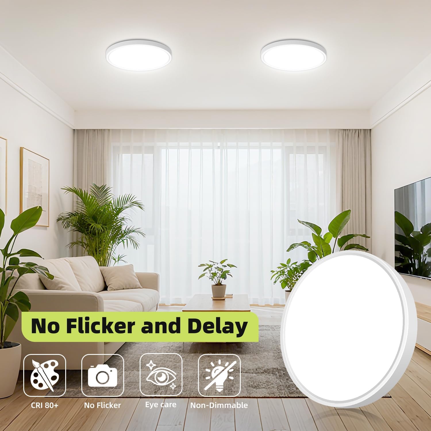 Hepside 84pcs 2835 LEDs 1800lm, bright energy-efficient illumination for large spaces.