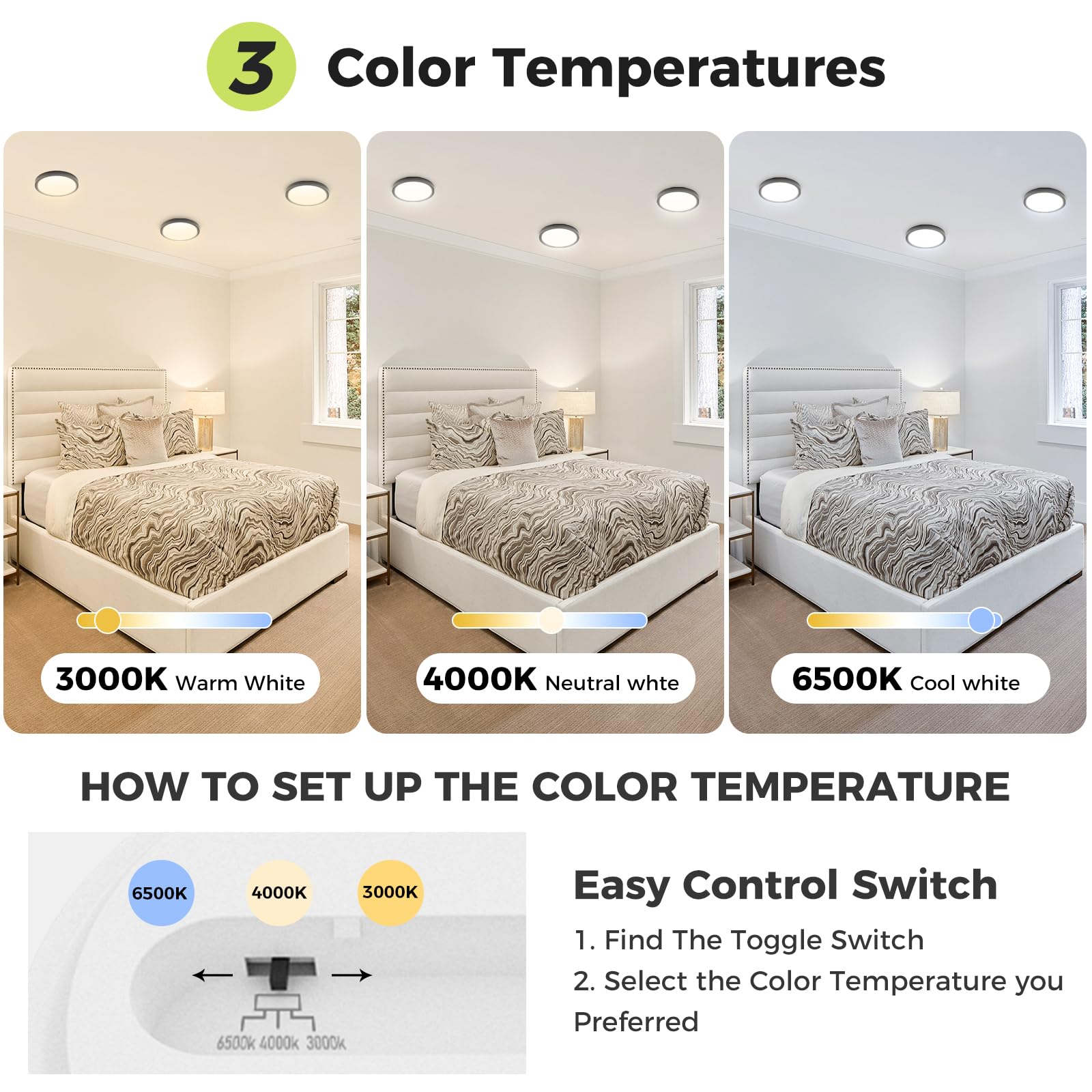 Hepside LED light on warm 3000K setting creates cozy evenings in the living room.