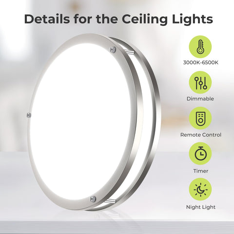 hepside LED ceiling light dimming and color temperature control for work or relaxation