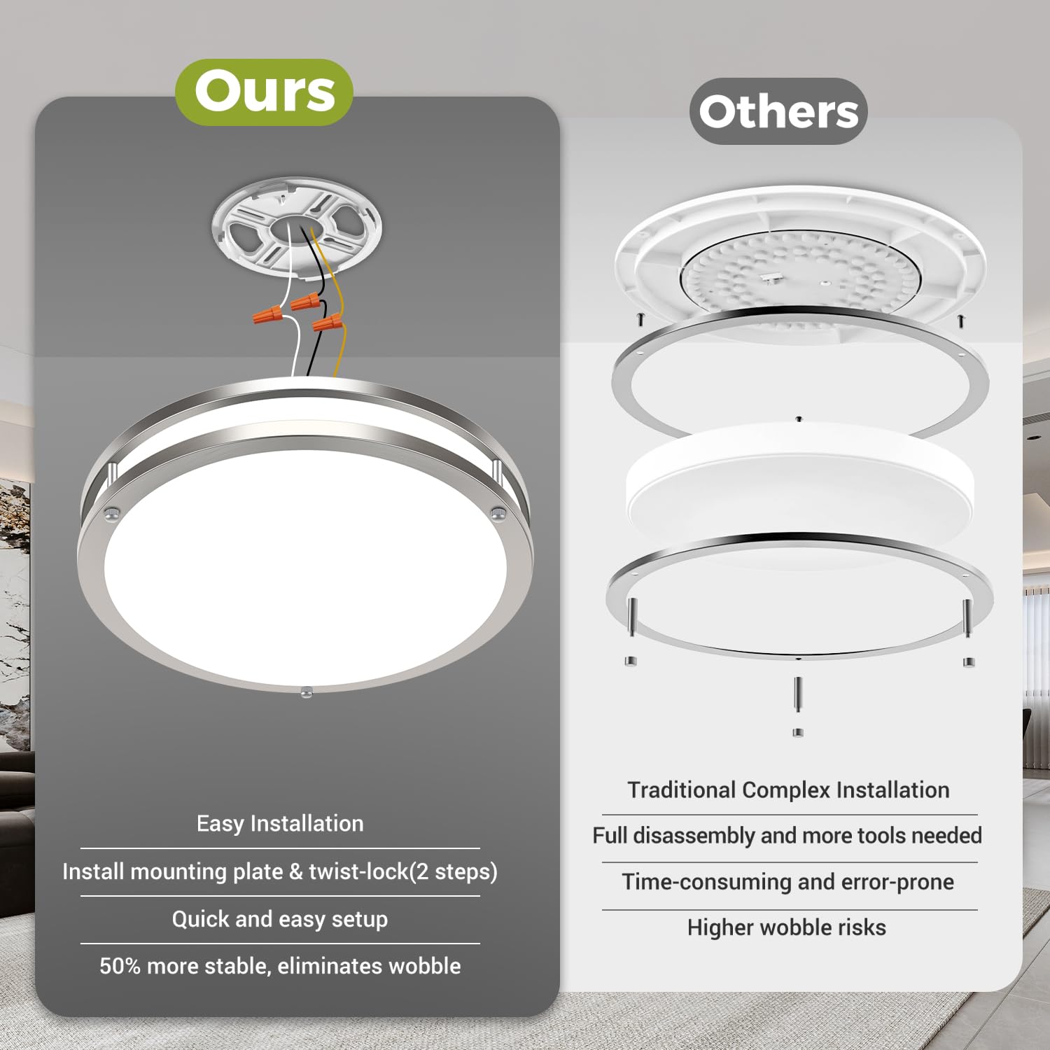 hepside LED ceiling light night light and timer mode for ambient evenings