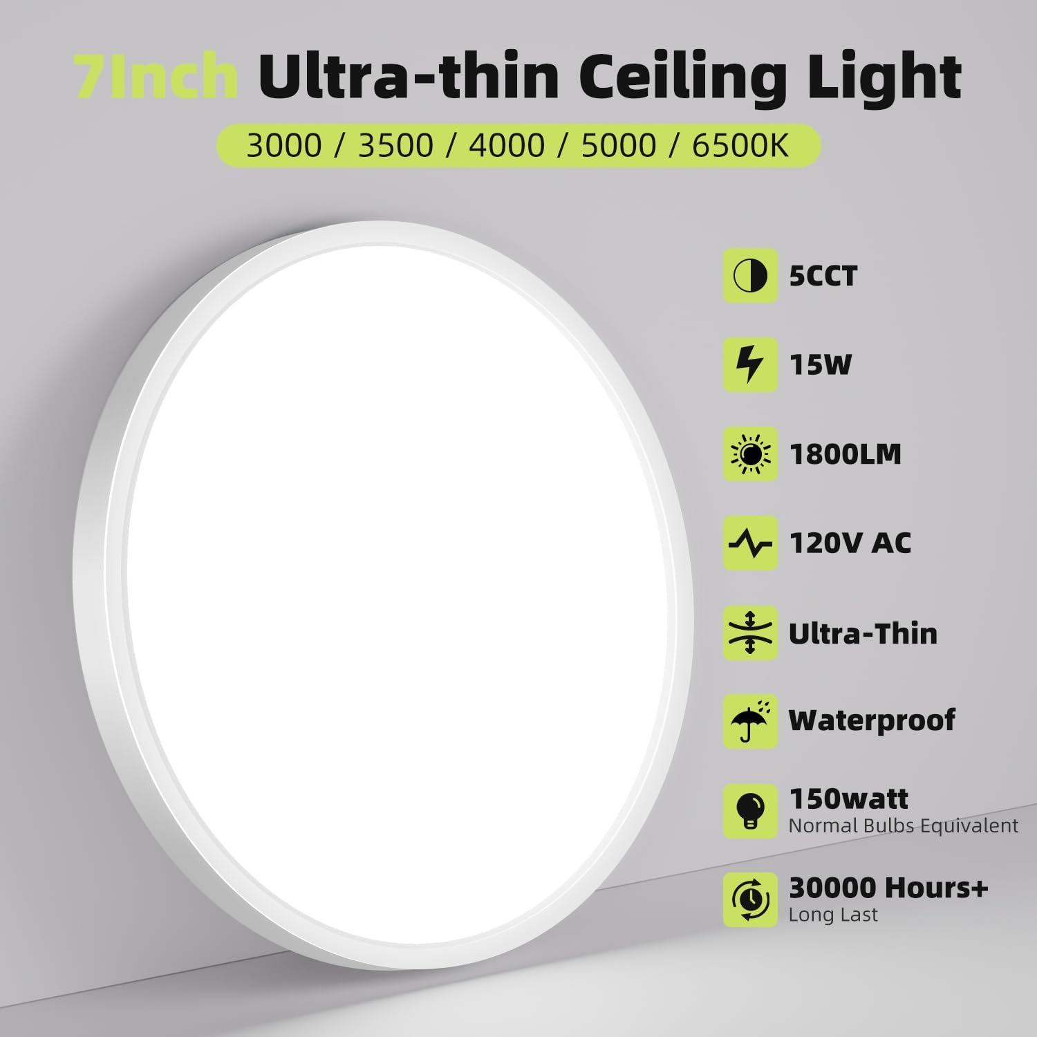 Hepside ultra-thin ceiling light profile, near-invisible flush mount ideal for low ceilings.