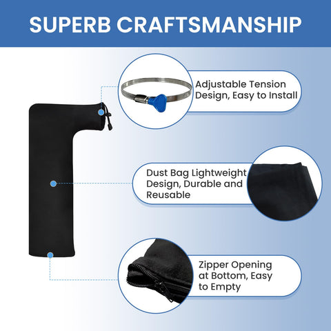 HeptaFiltra 2.5-inch connection fits many table saws.