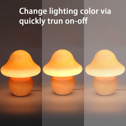 HEQET living room mushroom lamp adds warm ambiance