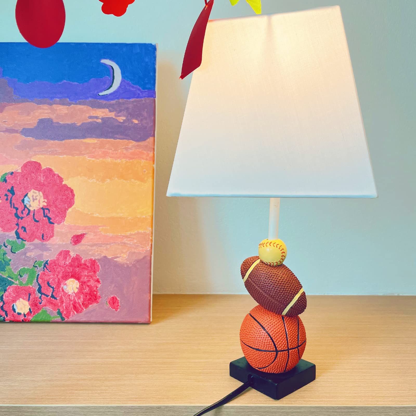 HERBESTBAY baseball design lamp brings energetic charm and practical bedtime lighting