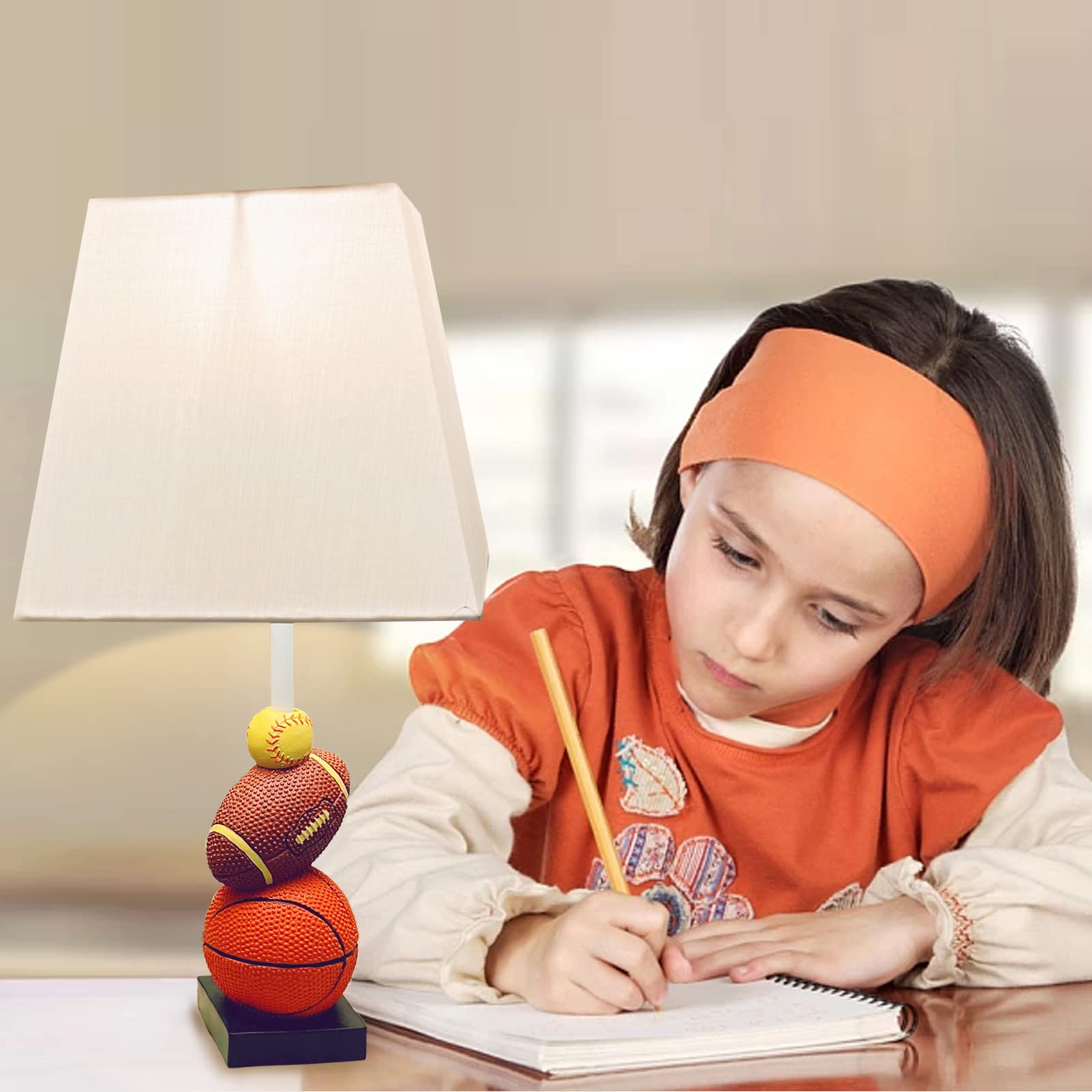 HERBESTBAY basketball design lamp adds playful decor and reliable bedside light