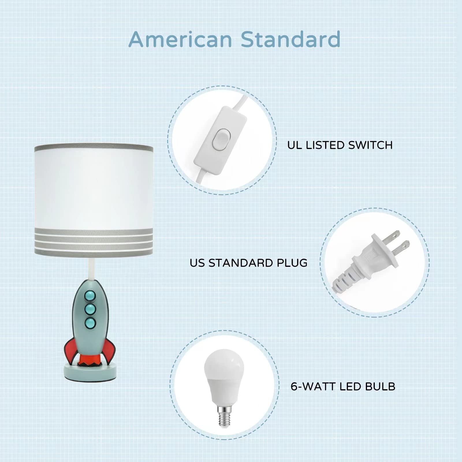 HERBESTBAY lamp uses a safe E12 base for versatile lighting.