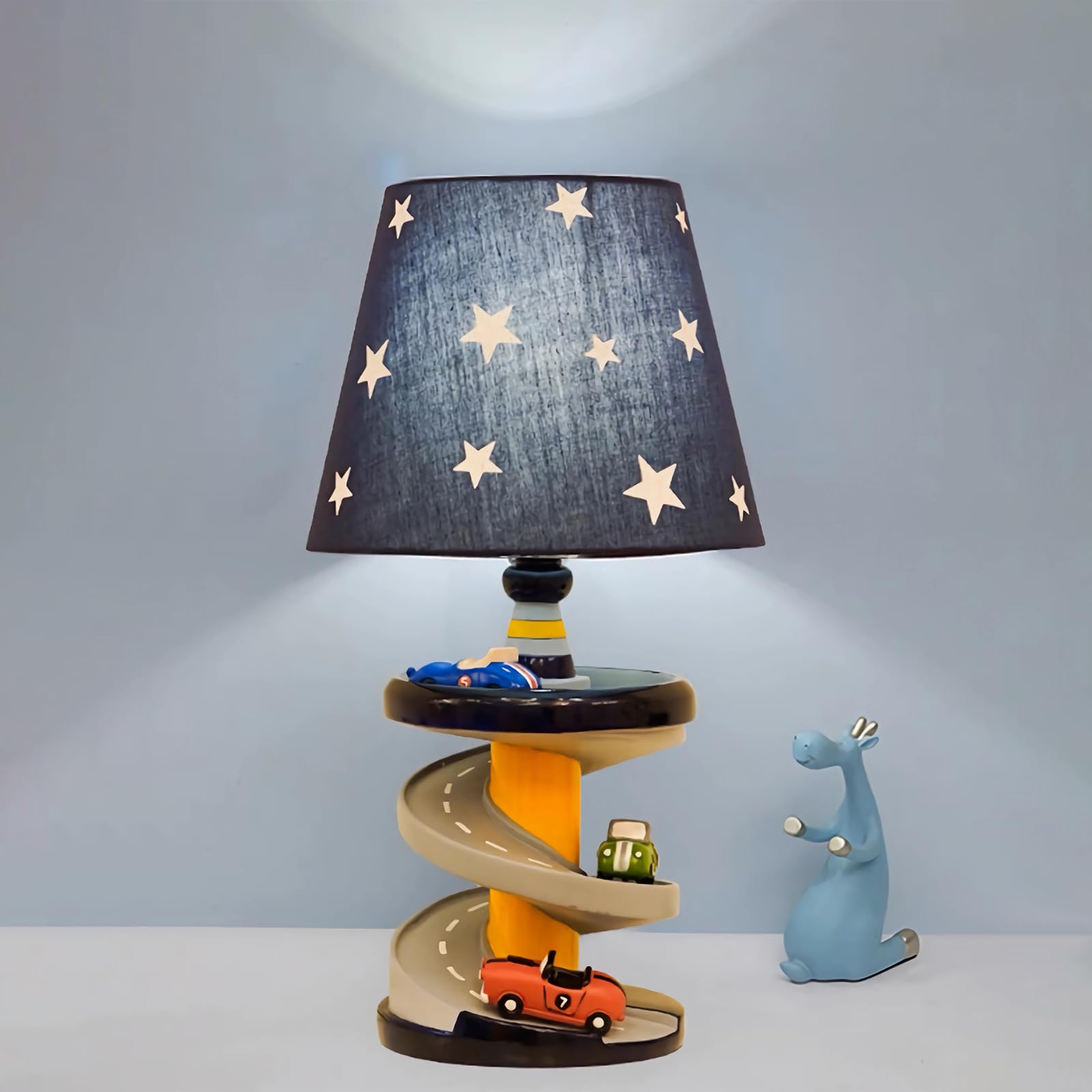 HERBESTBAY HB-LFL905 racing car lamp front view shows durable resin craftsmanship for kids.