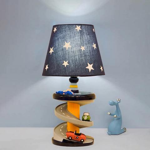HERBESTBAY HB-LFL905 racing car lamp front view shows durable resin craftsmanship for kids.