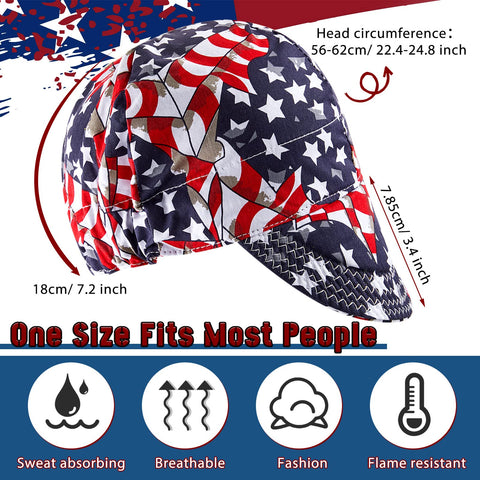 Hercicy welding cap with elastic back fits various head sizes securely.