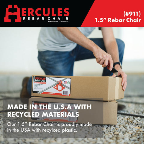 HERCULES rebar chair base measures 3.25 by 3.25 inches