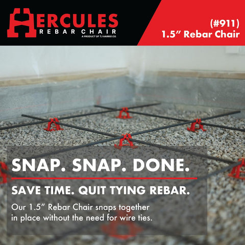 HERCULES rebar chair material texture highlighting recycled content