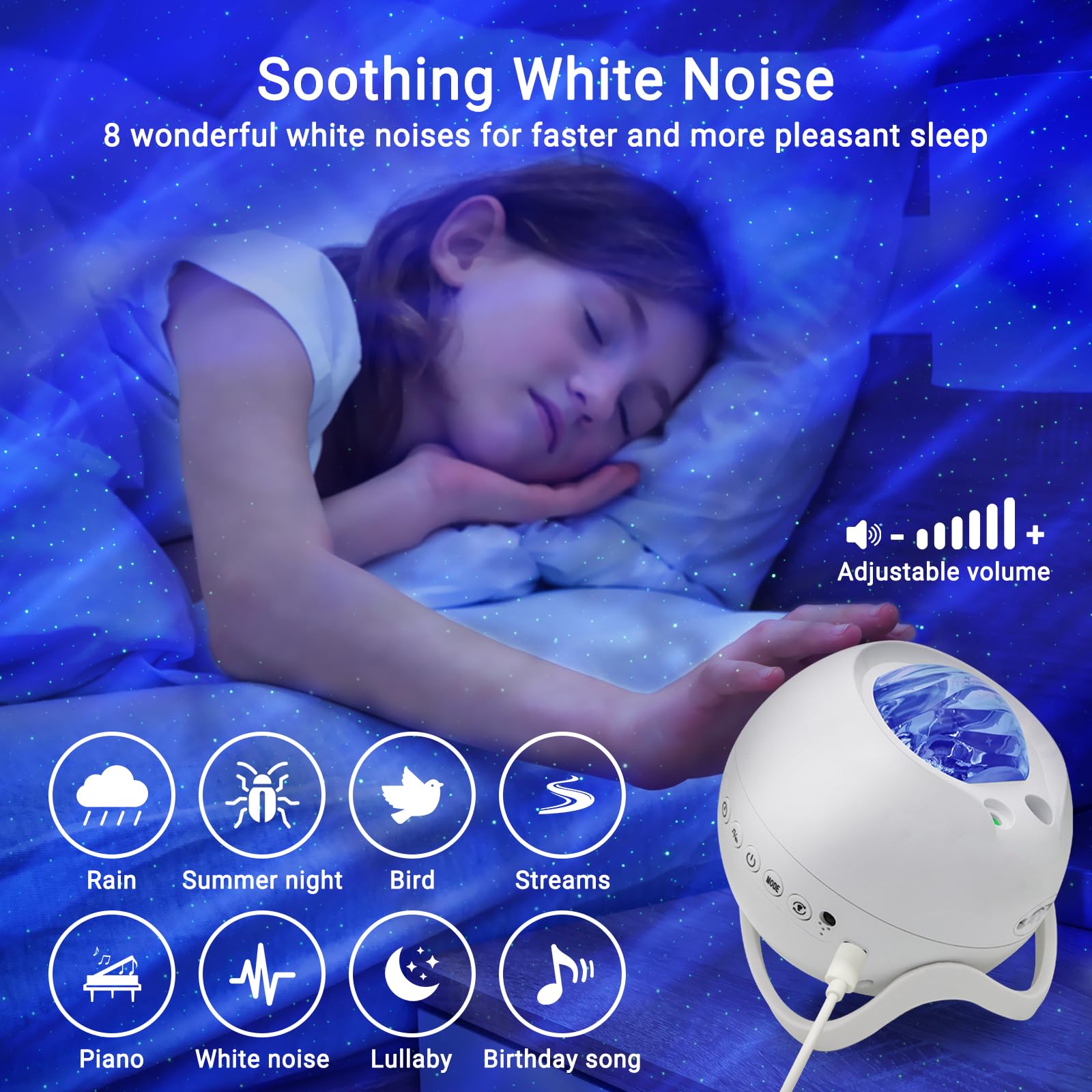 HERHOTER Bluetooth speaker and night light create immersive ambiance