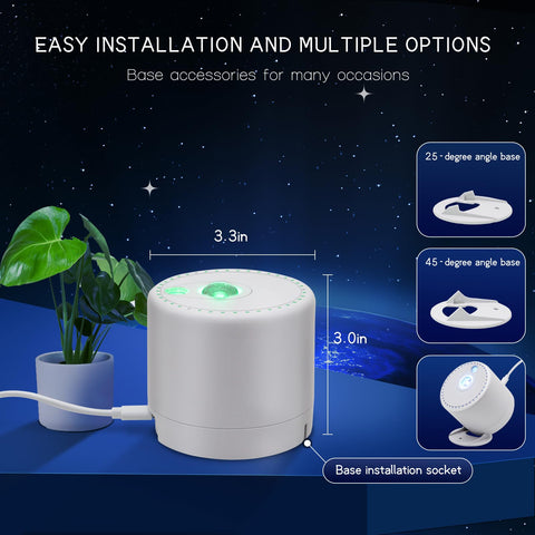 HERHOTER Galaxy Projector color modes highlighting vivid mood lighting options