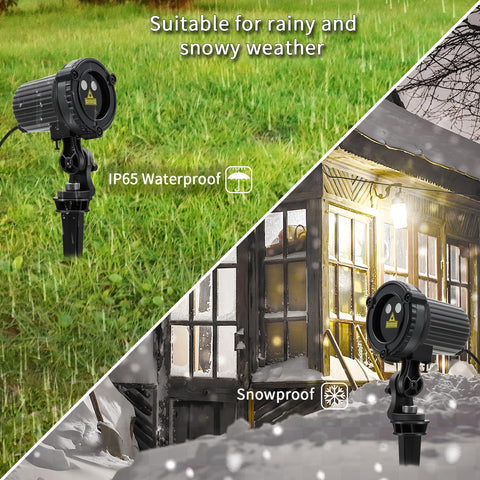 HERHOTER wall, trees, and roof illumination with wide laser coverage for outdoor displays.