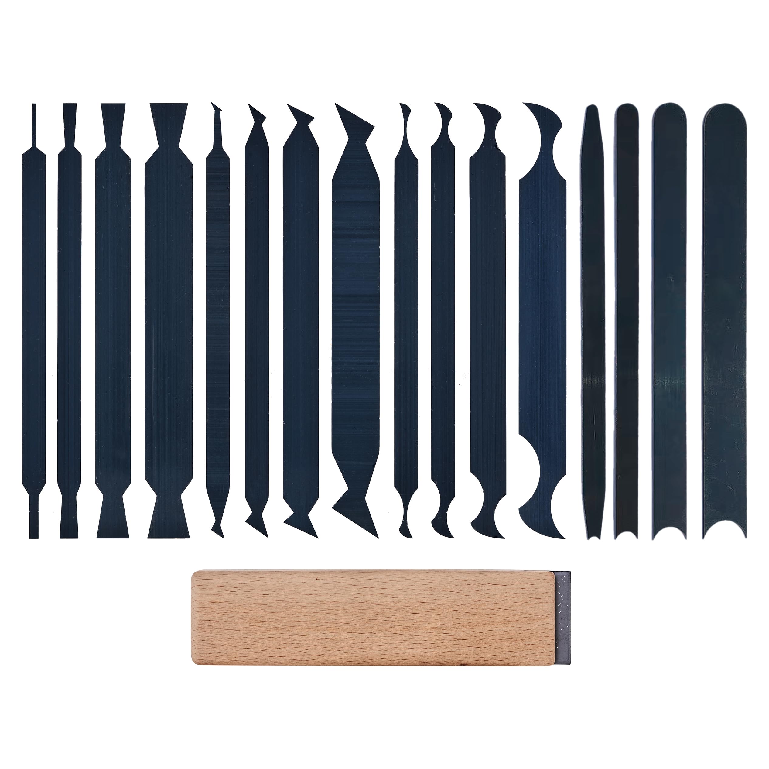 HERMIT TOOLS cabinet scraper cards set front view, compact for tight spaces.