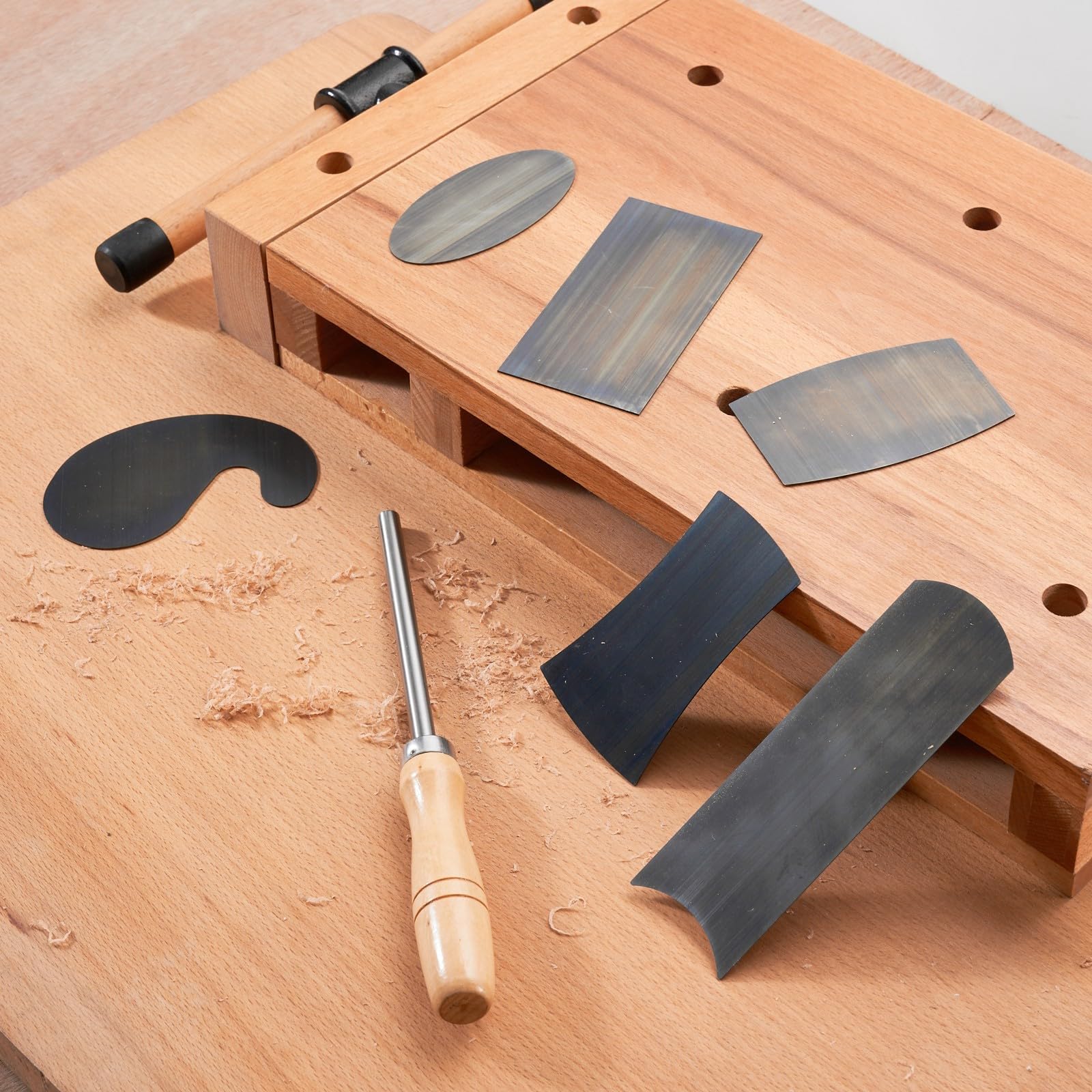 Hermit Tools oval scraper for smooth, even surfaces