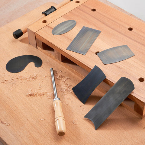 Hermit Tools oval scraper for smooth, even surfaces