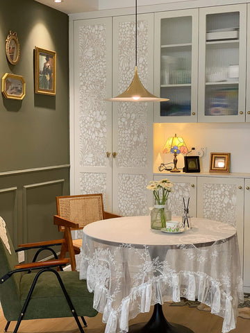 Heroad beige boho wallpaper adds subtle texture to living room walls.