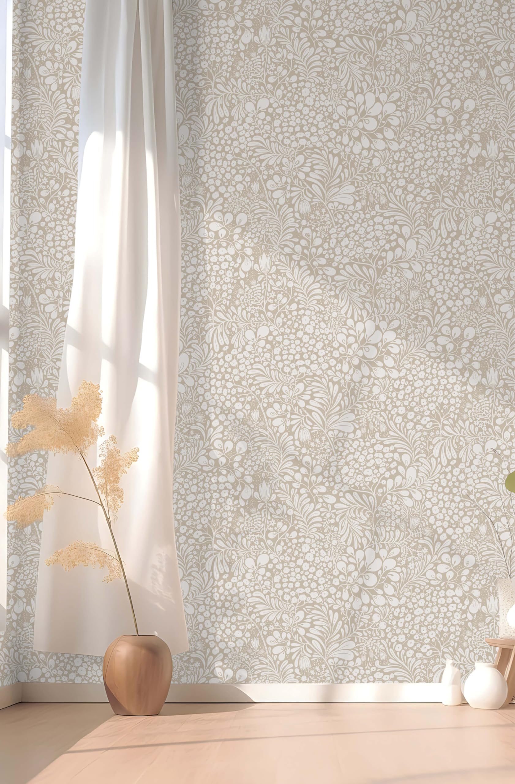 Heroad peel-and-stick wallpaper is easy to clean and maintain.