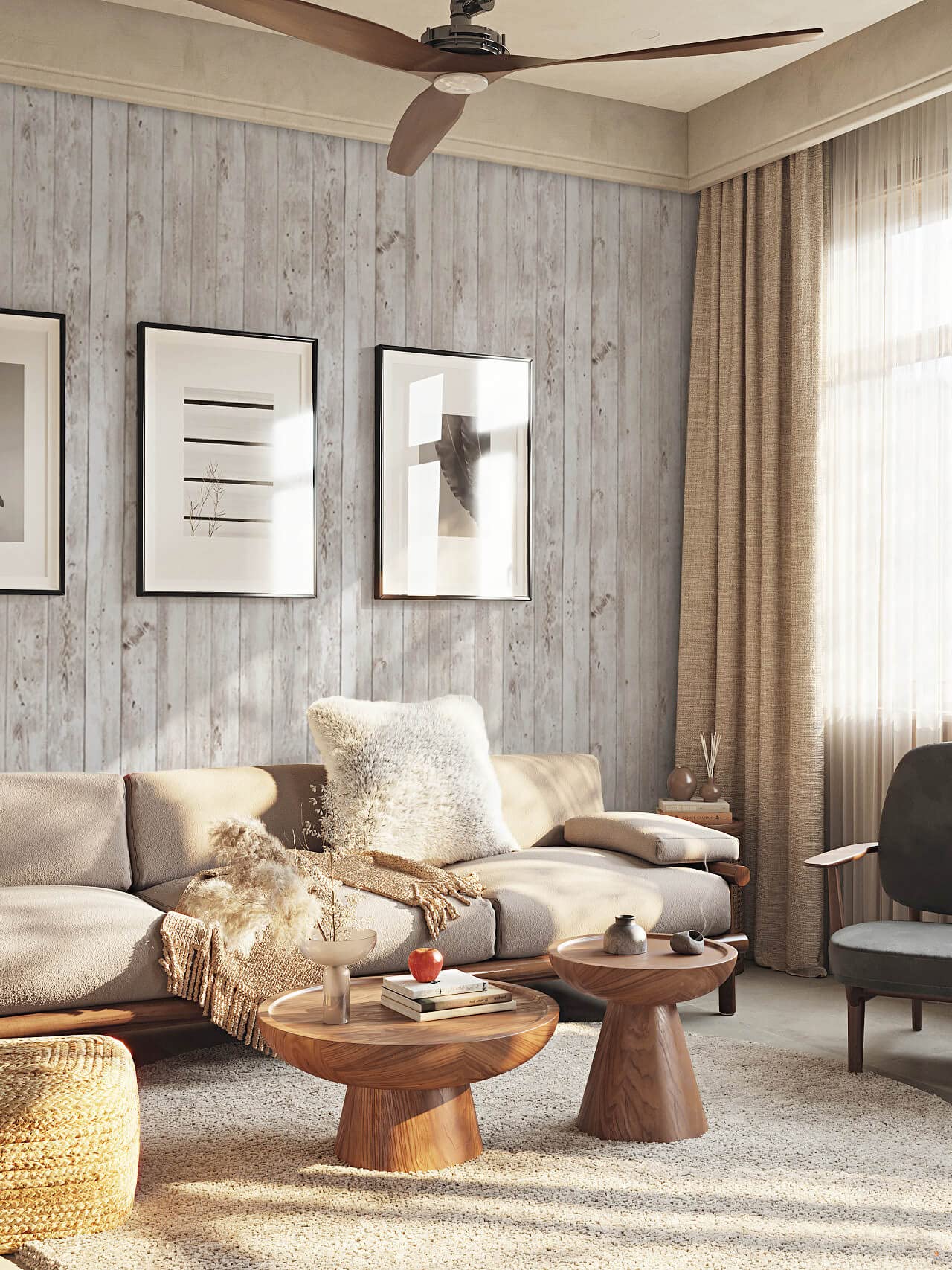 Heroad indoor removable wallpaper protects walls with wood texture.