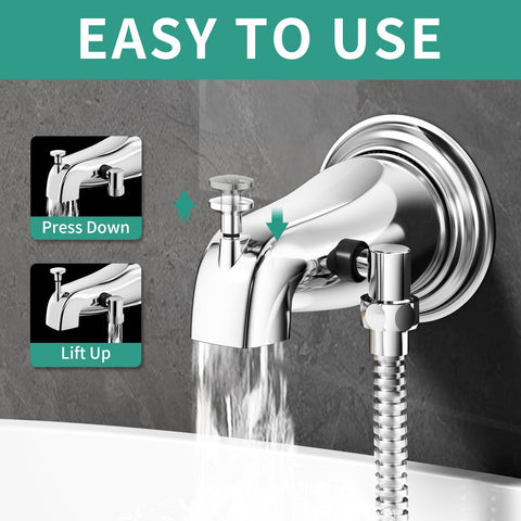 HEROBAI diverter and lift rod close-up showing quick water flow switch