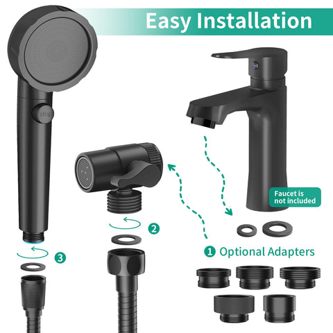 HEROBAI easy installation with tools-free faucet connection