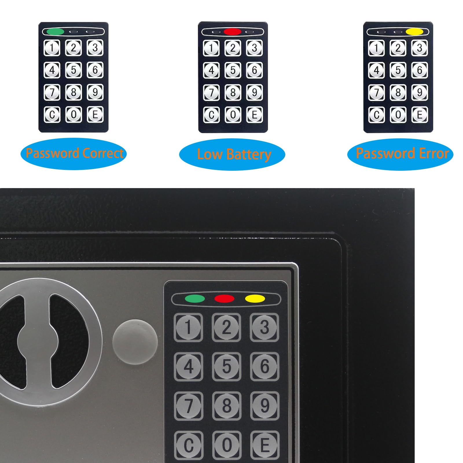 Heroecol safe box open access with emergency keys for fast entry