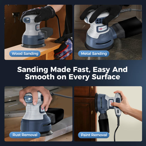 HeroJet palm-sized sander with 13000 rpm ideal for furniture work.