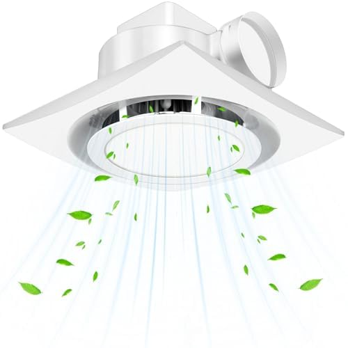 Heromind bathroom exhaust fan light delivers 110 CFM for fast moisture control.