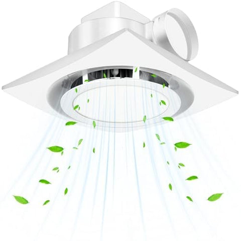 Heromind bathroom exhaust fan light delivers 110 CFM for fast moisture control.