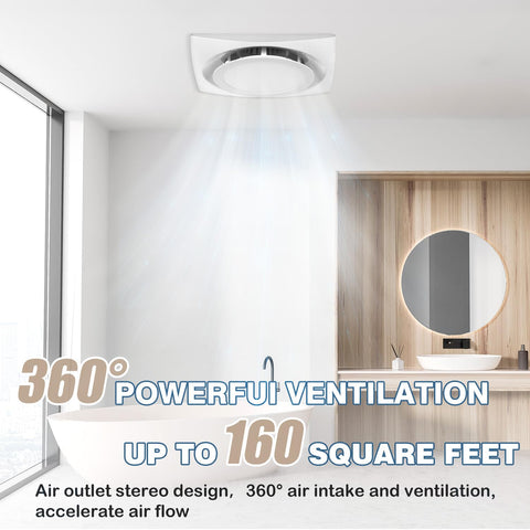360-degree exit air design pulls air from all directions for faster condensation relief.
