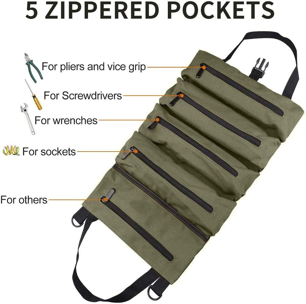 HERSENT Durable waxed canvas tool bag withstands tough workshop conditions.
