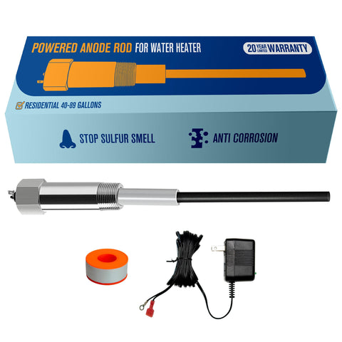 HertzEagle titanium powered anode rod installation on a water heater