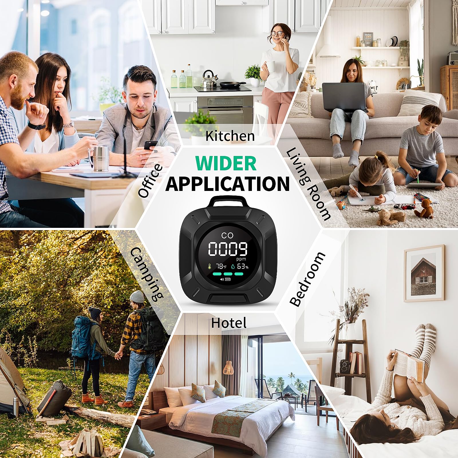 Hervimo co-detector travel-ready design fits compact spaces and daily carry.