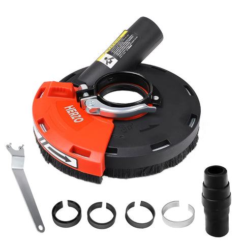 HERZO dust shroud for angle grinder front cover fits 125mm grinders for cleaner air.