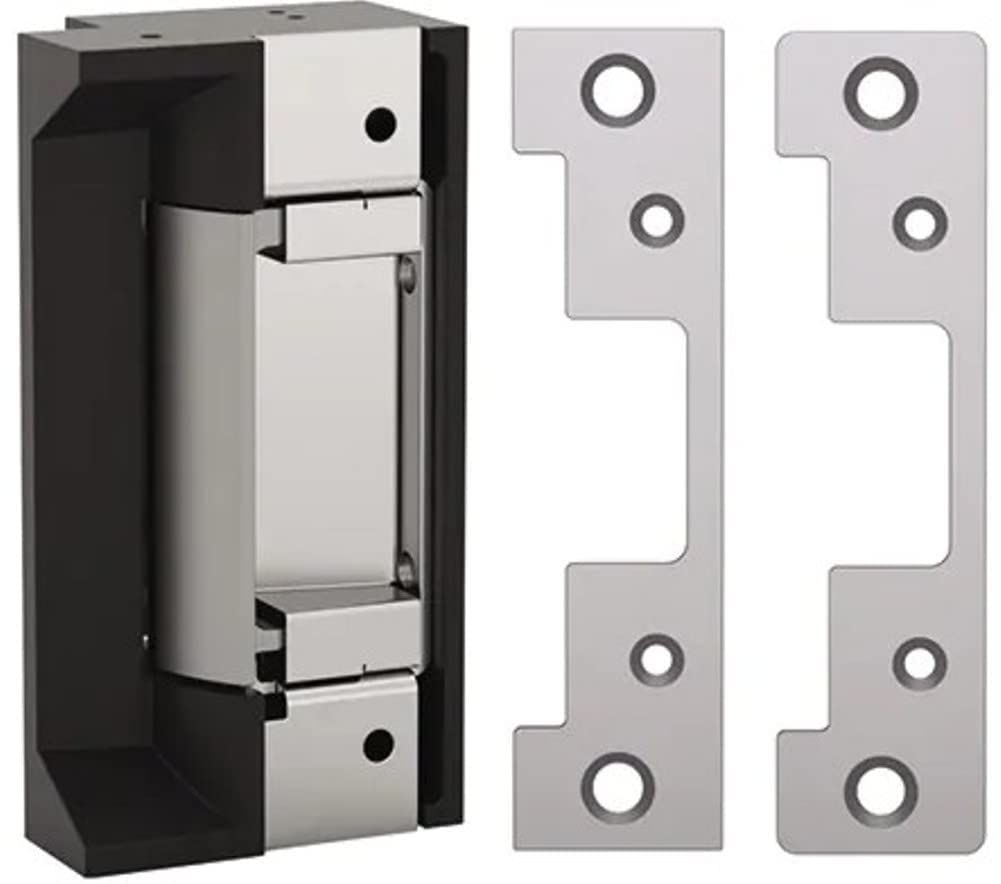 HES 5000C strike body in satin stainless steel for reliable access control