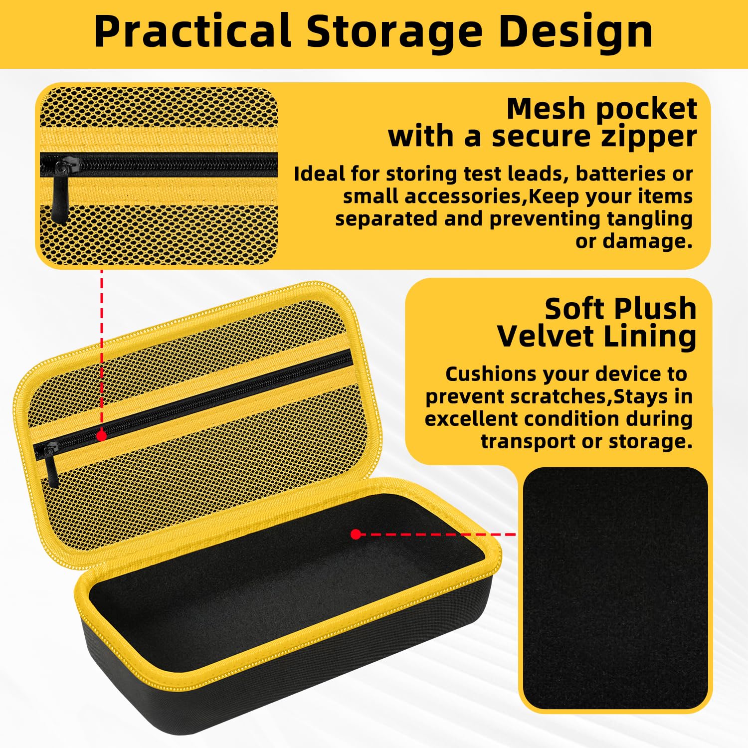 HESPLUS case double-zipper closure provides easy access to gear