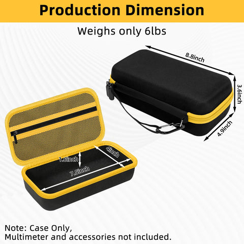 HESPLUS carrying case interior with soft lining cushions Fluke meters against scratches