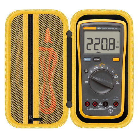HESPLUS case mesh pocket with zipper stores leads and small parts securely