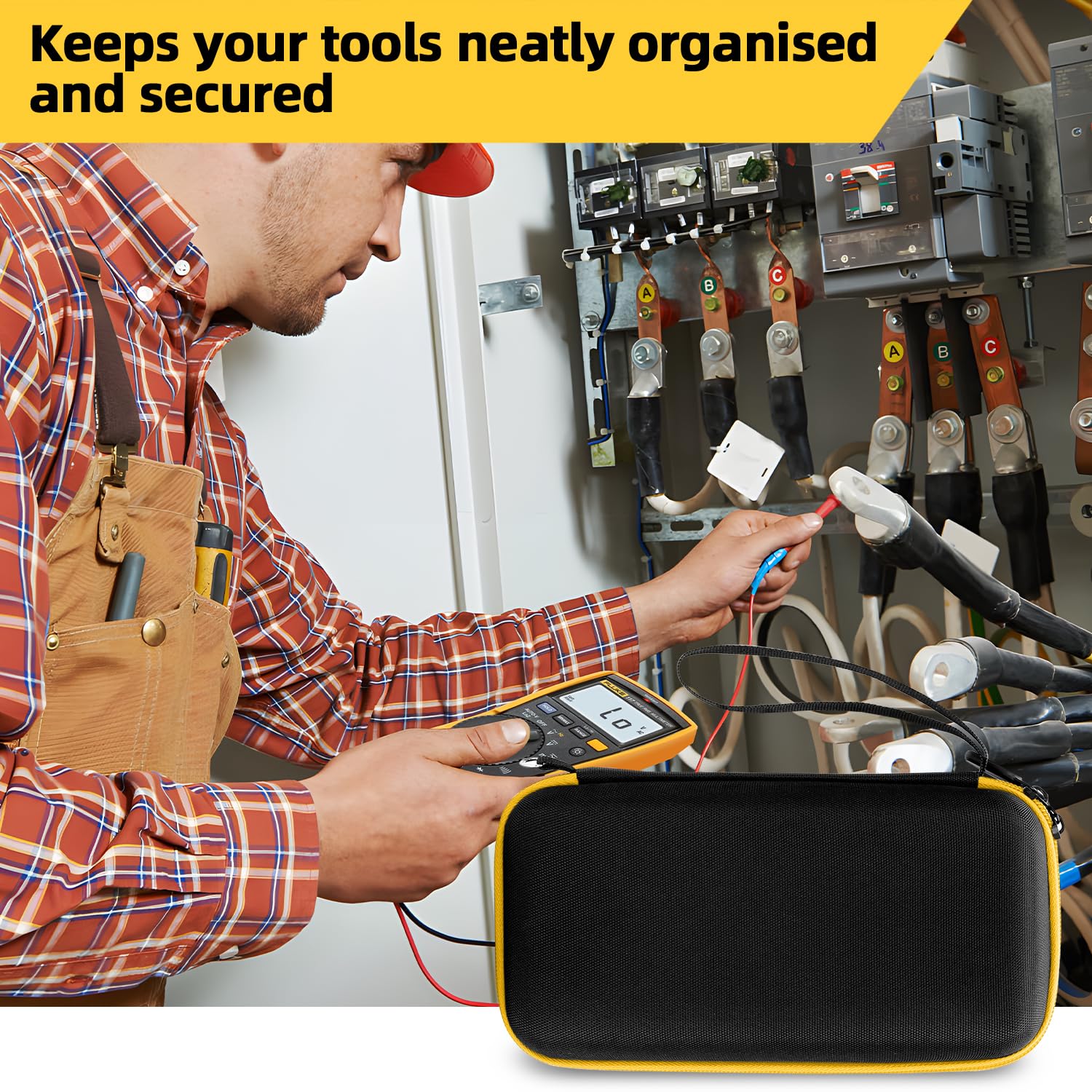 HESPLUS case keeps Fluke tools organized when stored on-site