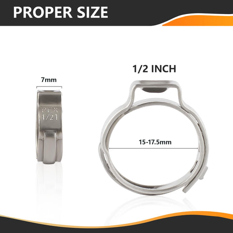 HeSun 304 stainless steel PEX cinch clamp rings resist corrosion and last longer.