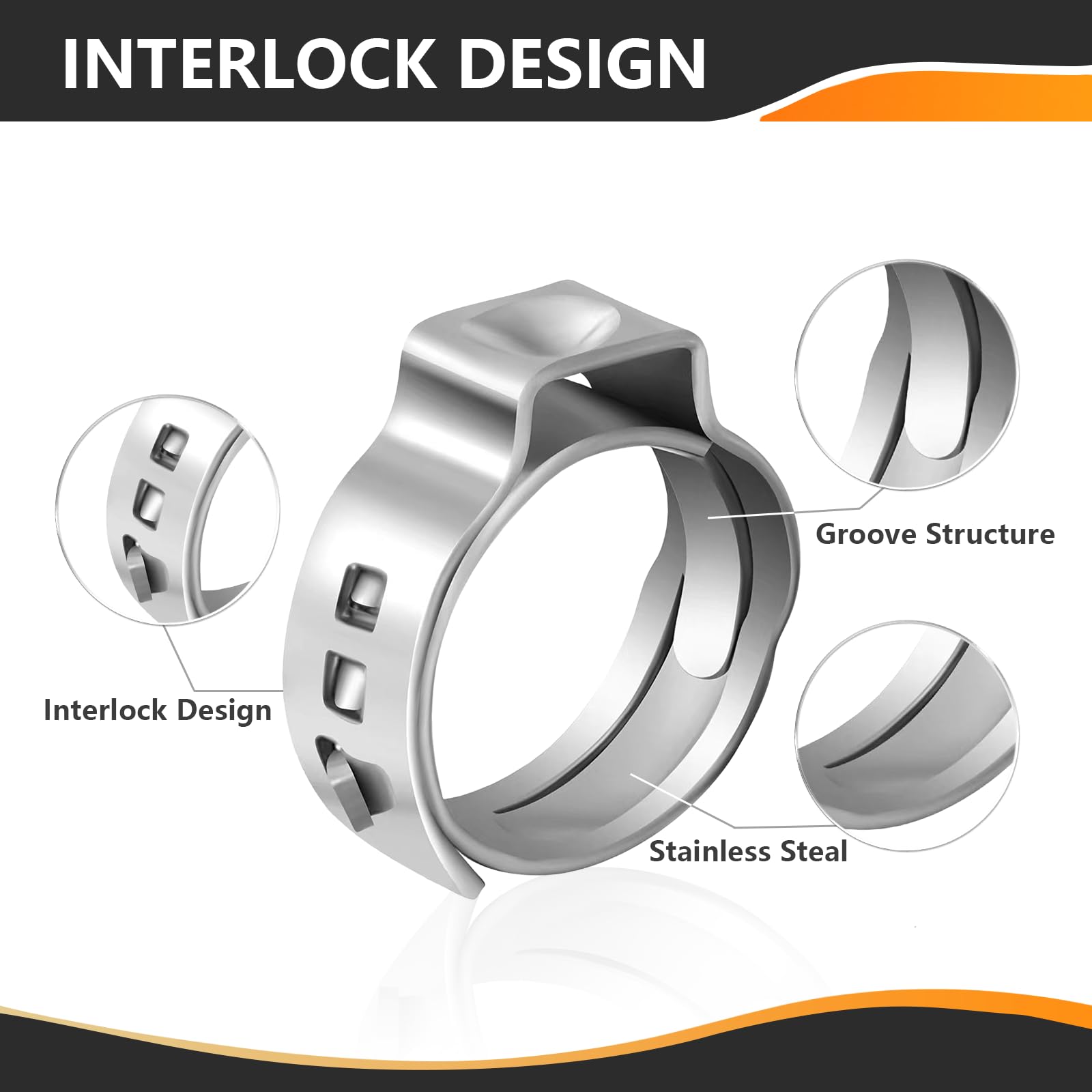HeSun 360-degree seal cinch ring ensures watertight fittings.