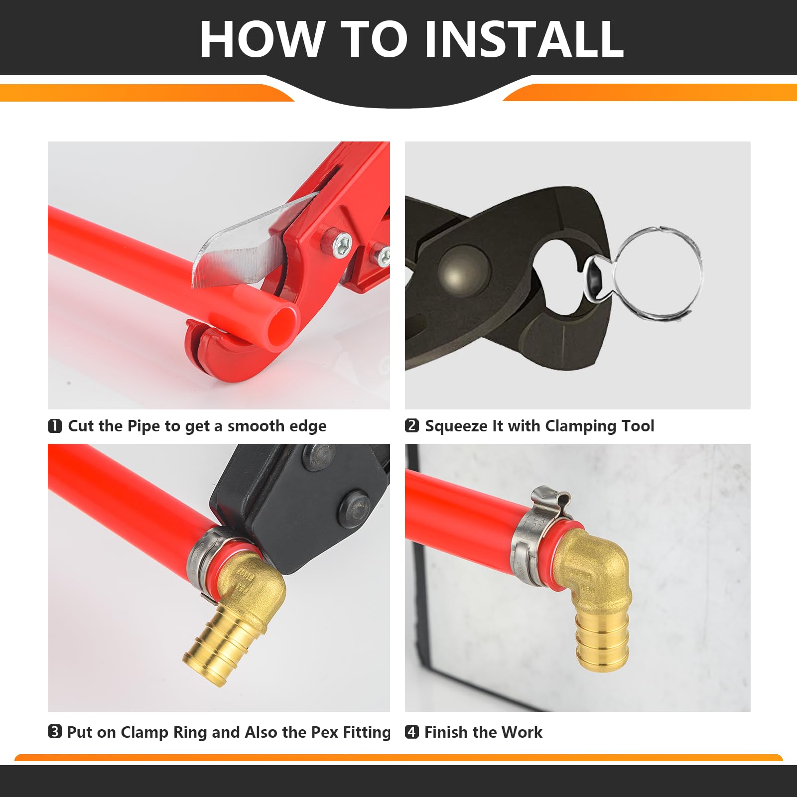 HeSun clamps support DIY and professional PEX installations across systems.